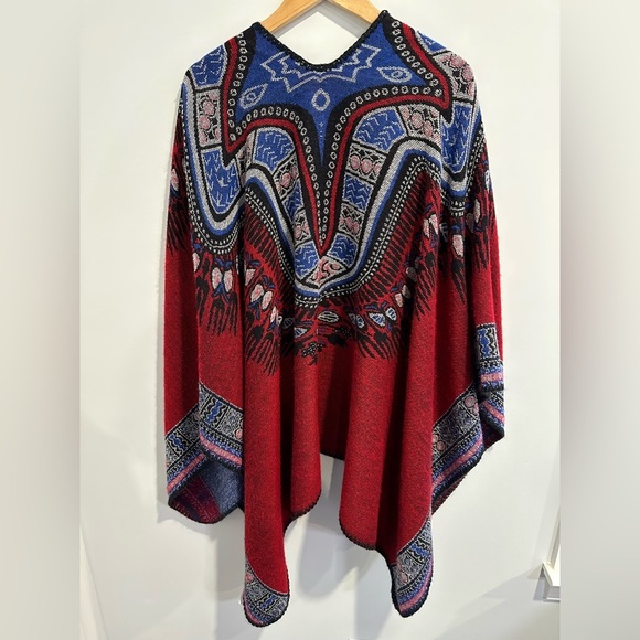 Multicolored Waterfall Sweater Cardigan Shawl One Size - Picture 2 of 7